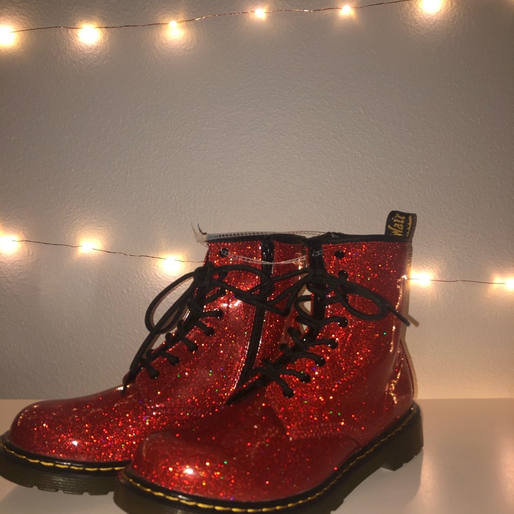 Red Sparkly Dr. Martens
